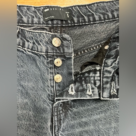 ASOS dark wash button fly petite straight cut denim jeans 28 waist - Picture 4 of 8